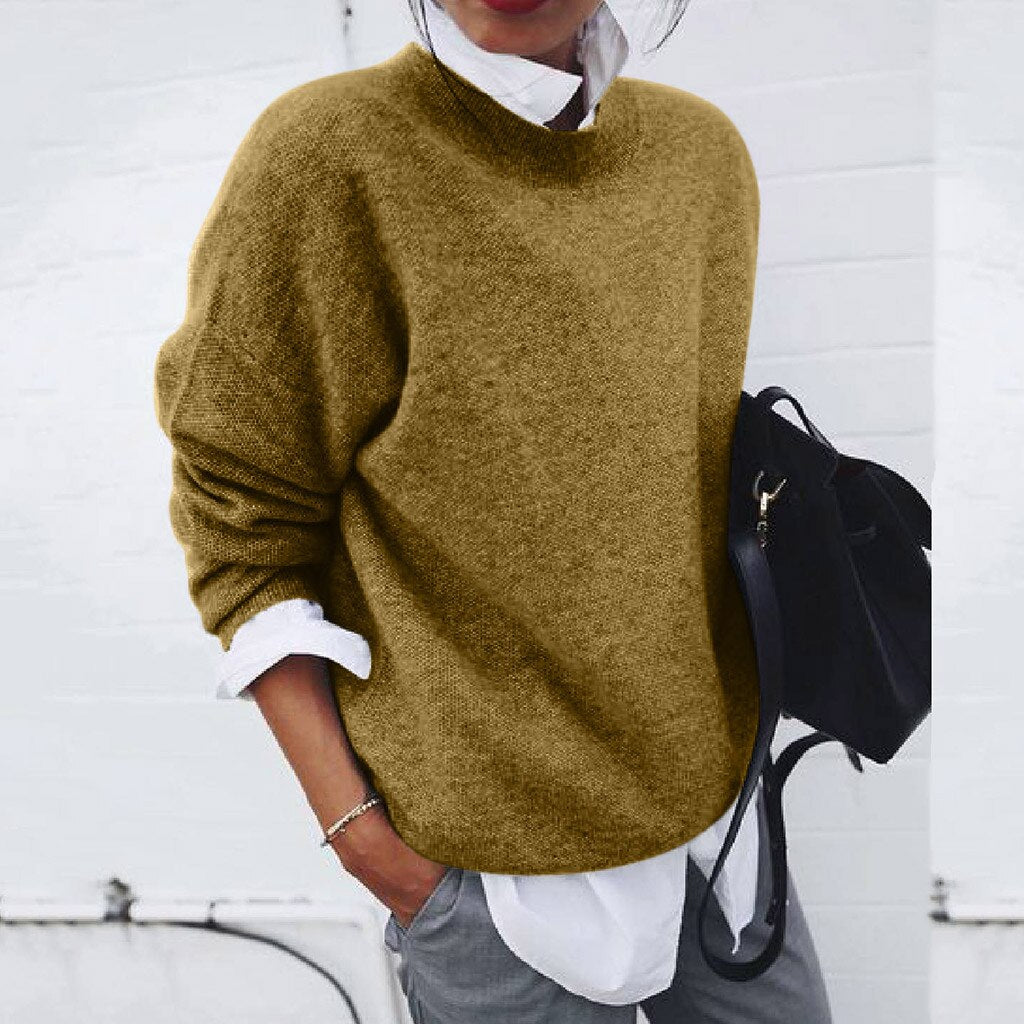 Matilda™ | Knitted Sweater with Faux Layered Shirt