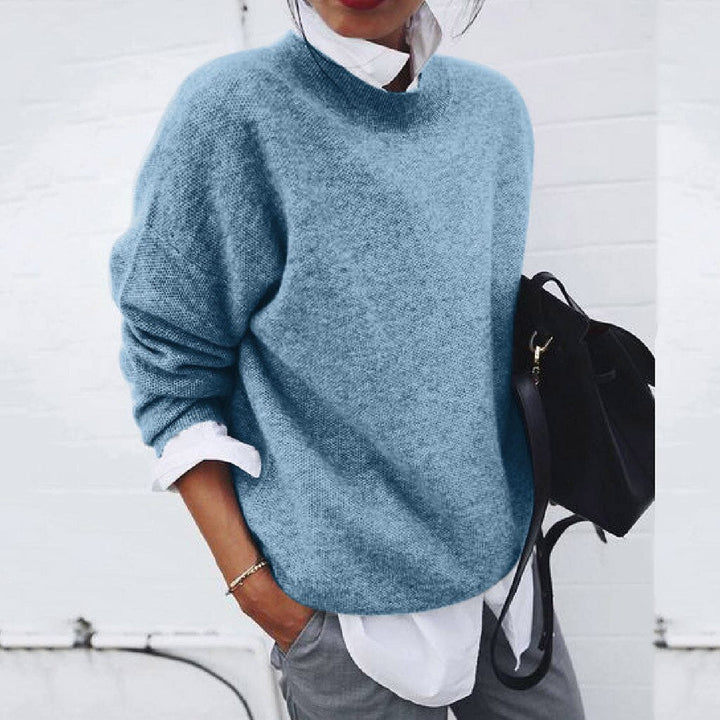 Matilda™ | Knitted Sweater with Faux Layered Shirt