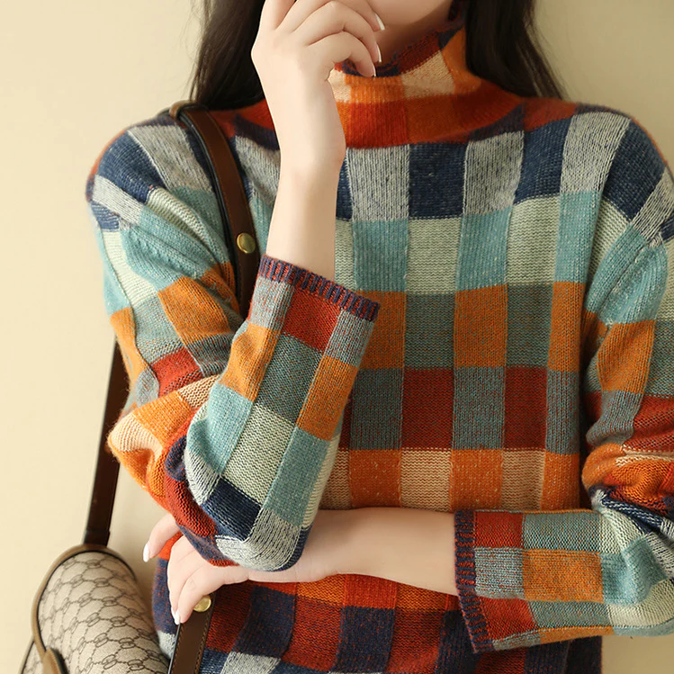 Adalyn™ | Patchwork Turtleneck Sweater